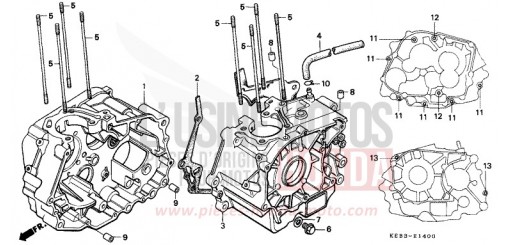 CARTER MOTEUR CA125S de 1995